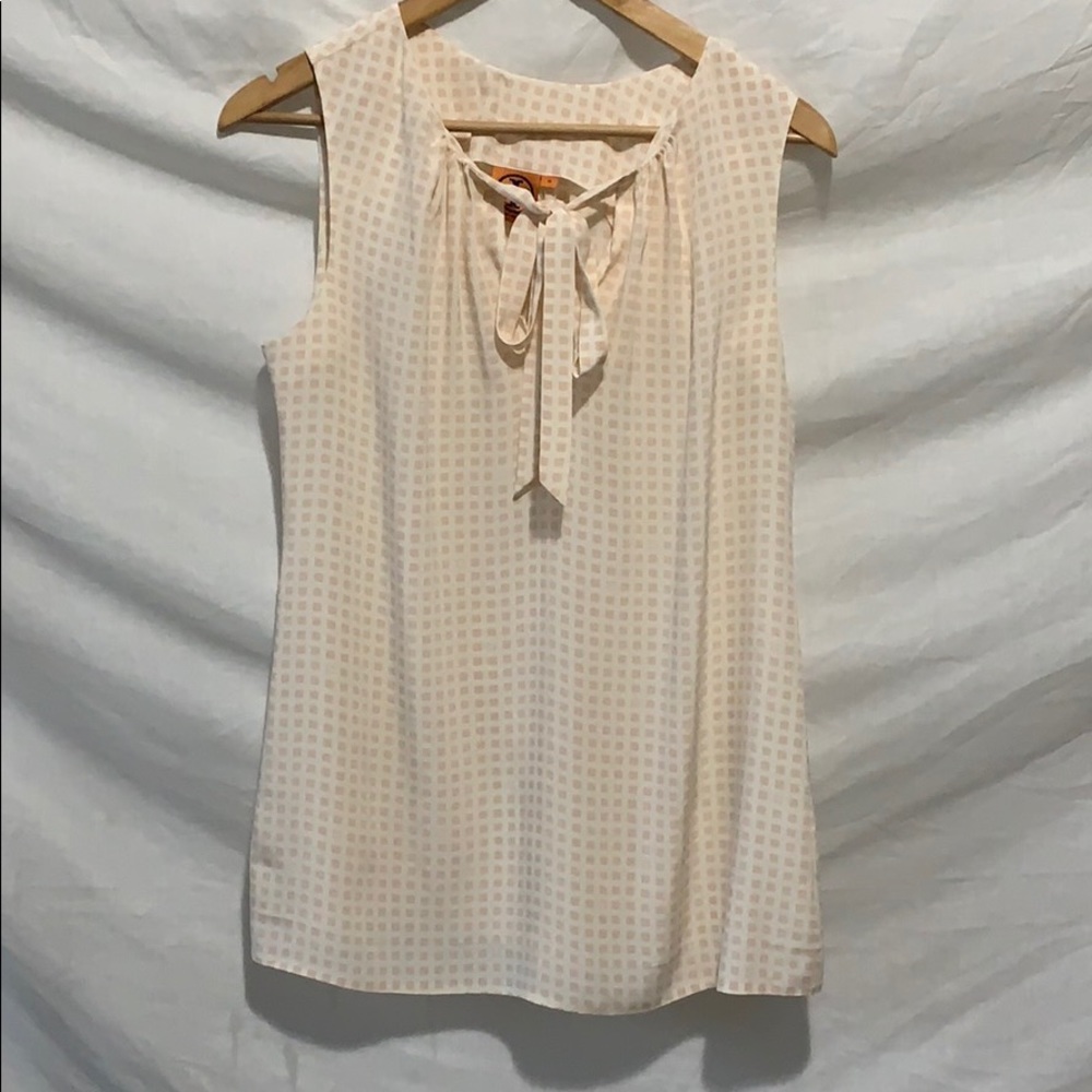 Tory Burch tie-neck silk sleeveless top